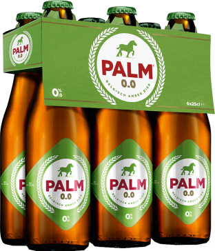 Palm 0.0 sixpack met flesjes van 25cl Palm 0.0 sixpack met flesjes van 25cl